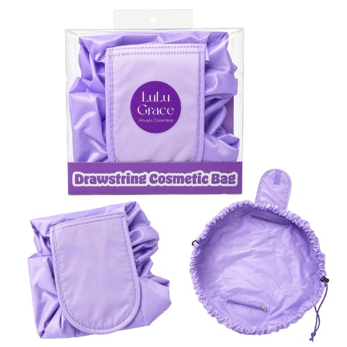 Lulu Grace Drawstring Cosmetic Bag Purple