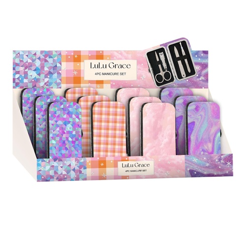 Lulu Grace Candy Pop Manicure Set Assorted Designs Display of 12