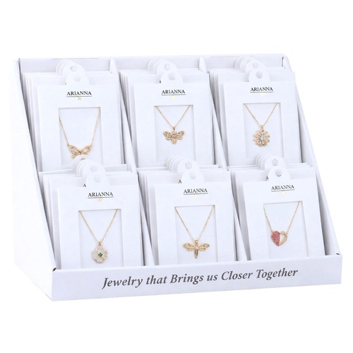 Natures Sparkle Assorted Pendant Necklace Display of 36