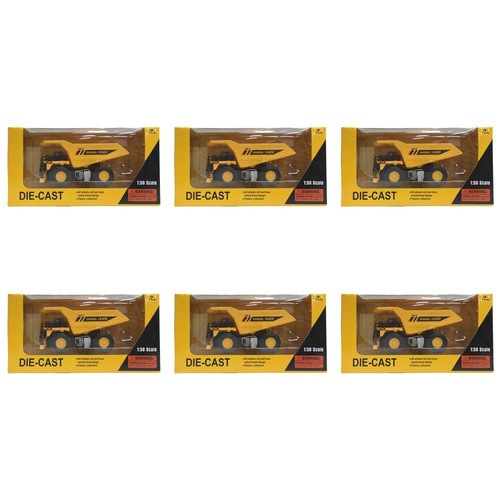 Die-Cast Mining Truck 1:50 Scale Construction Vehicle Toy Pack of 6