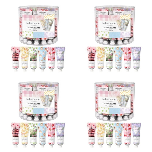 Lulu Grace Hand Cream 60mL Assorted Scents Tub of 36 Bundle of 4