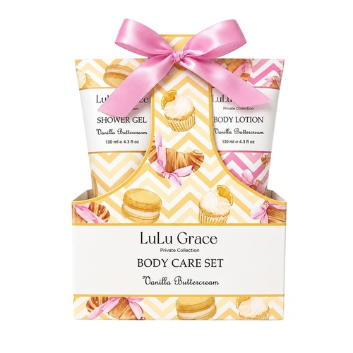 Lulu Grace Vanilla Buttercream Shower Gel 130mL & Body Lotion 130mL Body Care Set