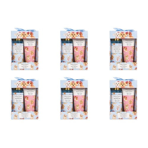 Lulu Grace Lily & Cotton Shower Gel 250mL & Body Lotion 150mL Body Care Duo Bundle of 6