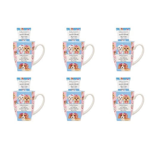 Lulu Grace Lily & Cotton Tea-Break Hand Care Set Mug & Hand Cream 100mL Bundle of 6