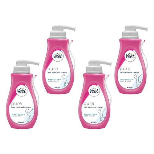 Veet Hair Removal Cream Sensitive Skin 400mL Pack of 4