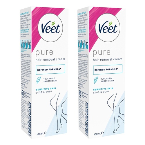 Veet Hair Removal Cream Sensitive Skin 100mL Pack of 2