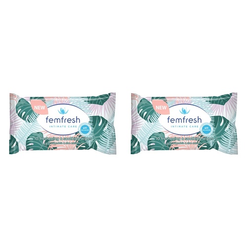 Femfresh Pocket Wipes 10 Wipes x 36 Bundle of 2