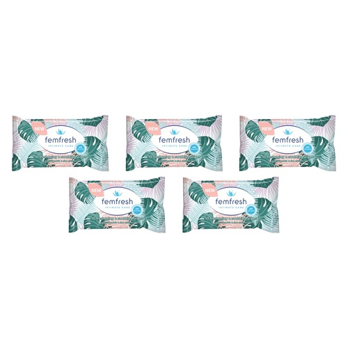 Femfresh Pocket Wipes 10 Wipes x 36 Bundle of 5