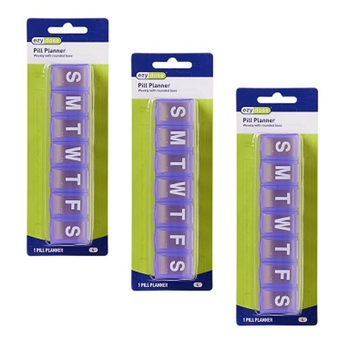 Ezy Dose Weekly Large Pill Planner Pack of 3