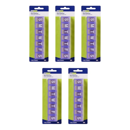 Ezy Dose Weekly Large Pill Planner Pack of 5