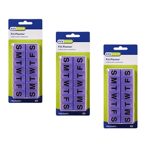 Ezy Dose 7/14 Day Medium Pill Reminder Pack of 3