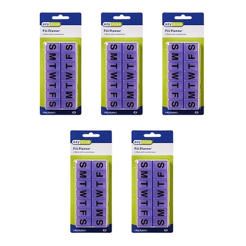 Ezy Dose 7/14 Day Medium Pill Reminder Pack of 5