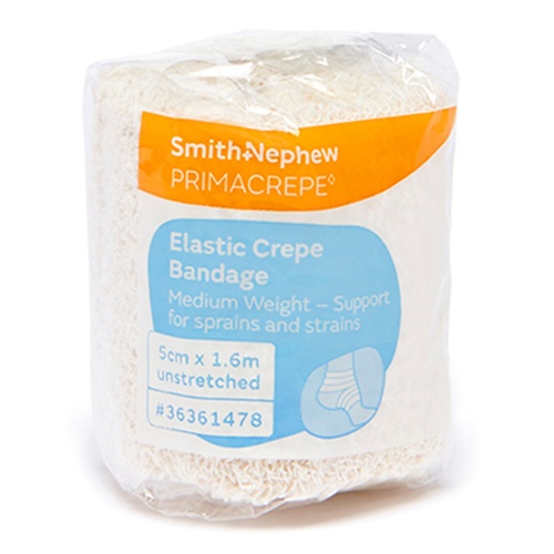 Primacrepe Elastic Crepe Bandage White 5cm x 1.6m
