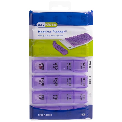 Ezy Dose Medtime Planner Weekly 4x Day with Pop-Outs