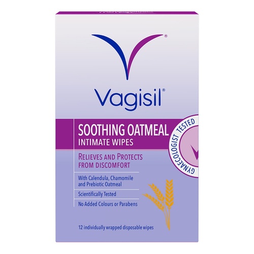 Vagisil Soothing Oatmeal Intimate Wipes 12 Wipes x 3