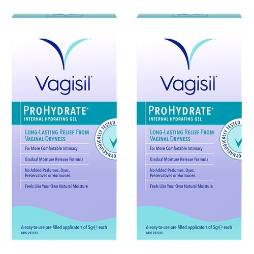 Vagisil ProHydrate Internal Hydrating Gel 6 x 5g Pack of 2