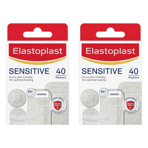 Elastoplast Sensitive Plasters 40 Pack Bundle of 2