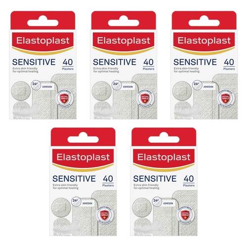 Elastoplast Sensitive Plasters 40 Pack Bundle of 5