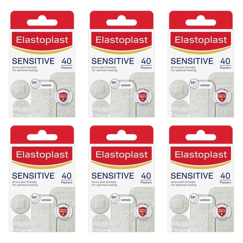 Elastoplast Sensitive Plasters 40 Pack Bundle of 6
