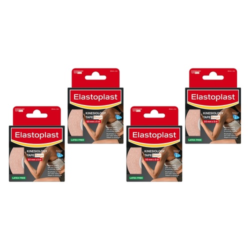 Elastoplast Kinesiology Tape Beige 50mm x 5m Pack of 4