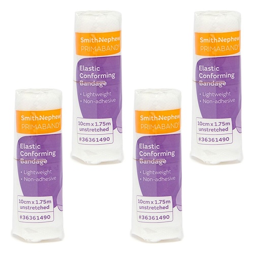 Primaband Elastic Conforming Bandage 10cm x 1.75m Pack of 4