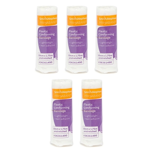 Primaband Elastic Conforming Bandage 10cm x 1.75m Pack of 5