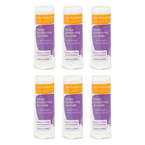 Primaband Elastic Conforming Bandage 10cm x 1.75m Pack of 6