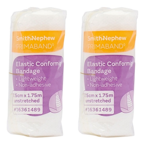 Primaband Elastic Conforming Bandage 7.5cm x 1.75m Pack of 2