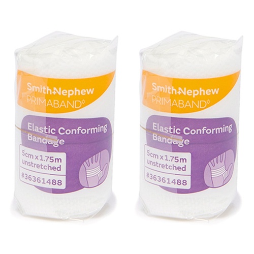 Primaband Elastic Conforming Bandage 5cm x 1.75m Pack of 2