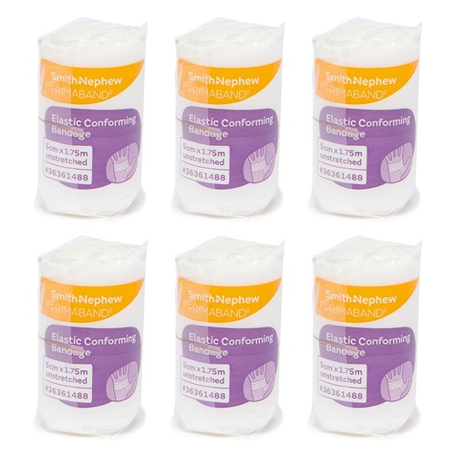 Primaband Elastic Conforming Bandage 5cm x 1.75m Pack of 6