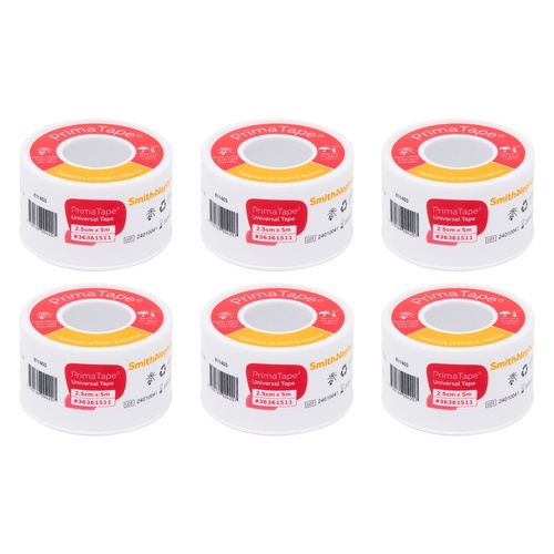 Primatape Universal Tape 2.5cm x 5m Pack of 6