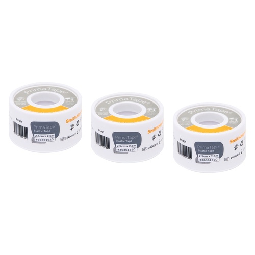Primatape Elastic Tape 2.5cm x 2.5m Pack of 3