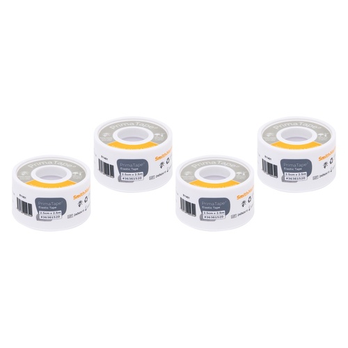 Primatape Elastic Tape 2.5cm x 2.5m Pack of 4