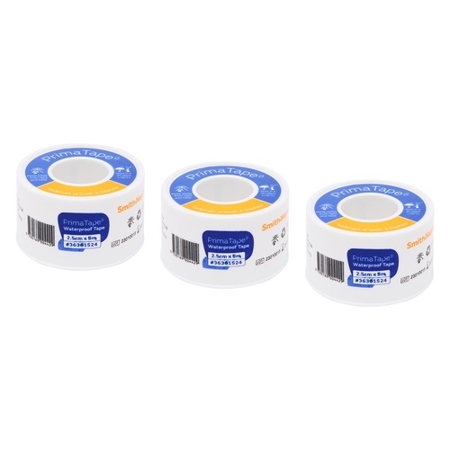 Primatape Waterproof Tape 2.5cm x 5m Pack of 3