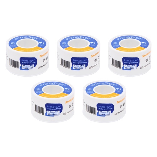 Primatape Waterproof Tape 2.5cm x 5m Pack of 5