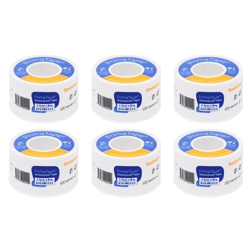 Primatape Waterproof Tape 2.5cm x 5m Pack of 6