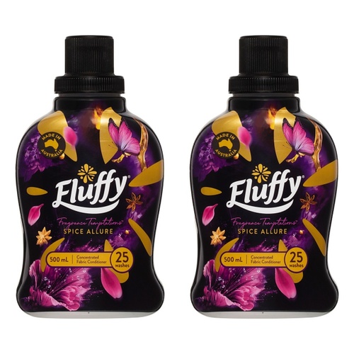 Fluffy Liquid Fabric Softener Spice Allure 500mL x 8 Bundle of 2
