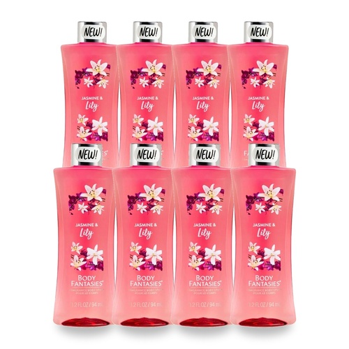 Body Fantasies Jasmine And Lily Body Spray 94ml Floral Fragrance Pack of 8