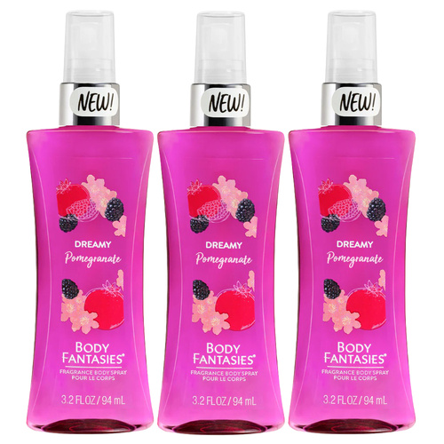 Body Fantasies Dreamy Pomegranate Body Spray 94ml Pack of 3
