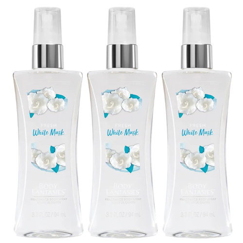 Body Fantasies White Musk Fragrance Body Spray 94ml Pack of 3