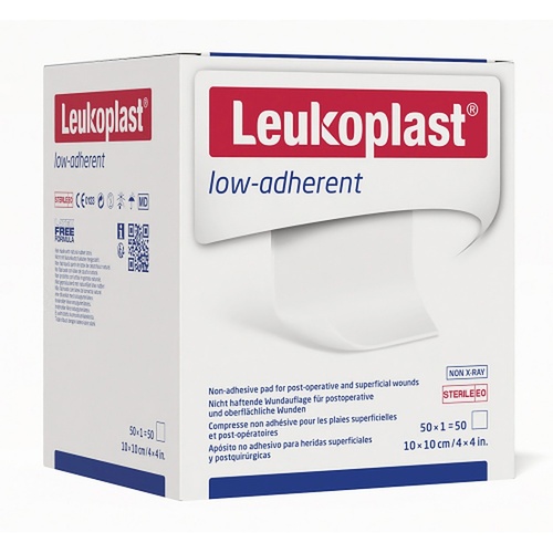 Leuko Leukoplast Low Adherent Sterile Dressing 10cm x 10cm Box of 50