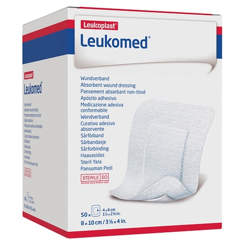 Leuko Leukomed T Sterile Wound Dressing 8cm x 10cm White 50 Pack