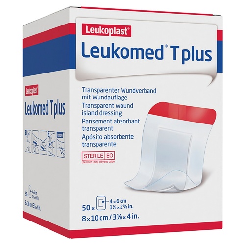 Leuko Leukomed T Plus Sterile Transparent Film Dressing 8cm x 10cm 50 Pack