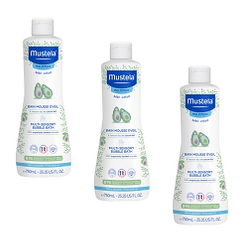 Mustela Multi Sensory Bubble Bath 750mL Pack of 3
