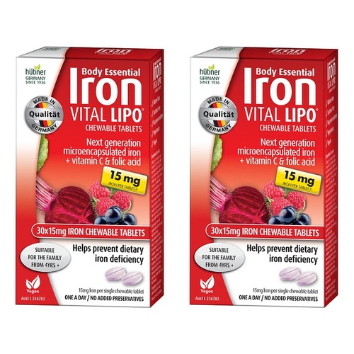 Body Essential Iron Lipo Chewable Pack of 2