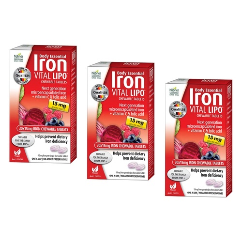Body Essential Iron Lipo Chewable Pack of 3