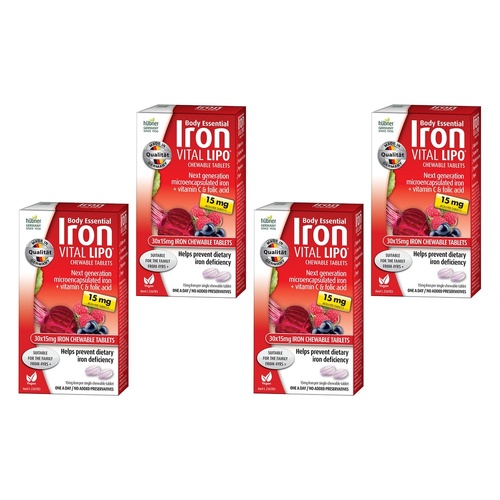 Body Essential Iron Lipo Chewable Pack of 4