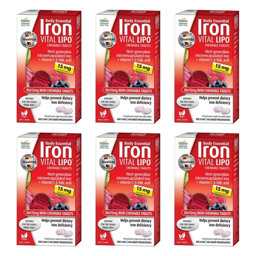 Body Essential Iron Lipo Chewable Pack of 6