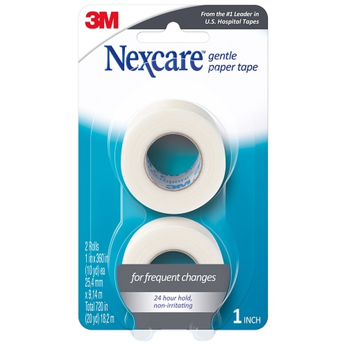 Nexcare Gentle Paper Tape 25.4mm x 9.1m 2 Pack