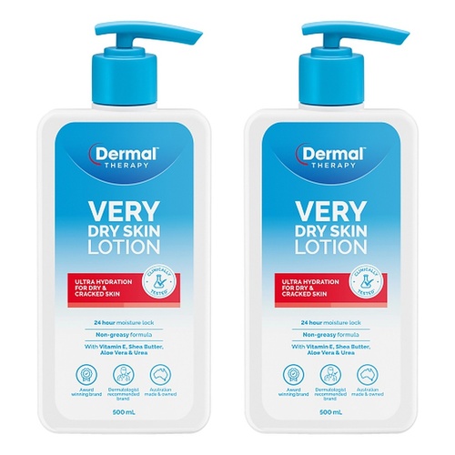 Dermal Therapy Very Dry Skin Lotion 500mL Pack of 2